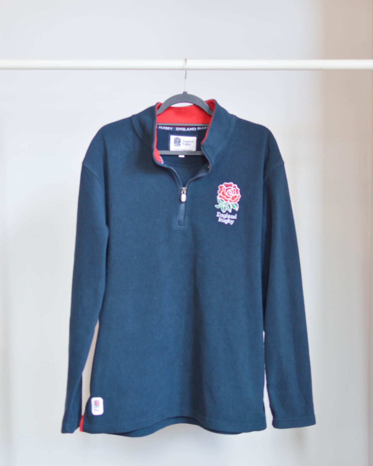2010s England Rugby 1/4 Zip Fleece - L