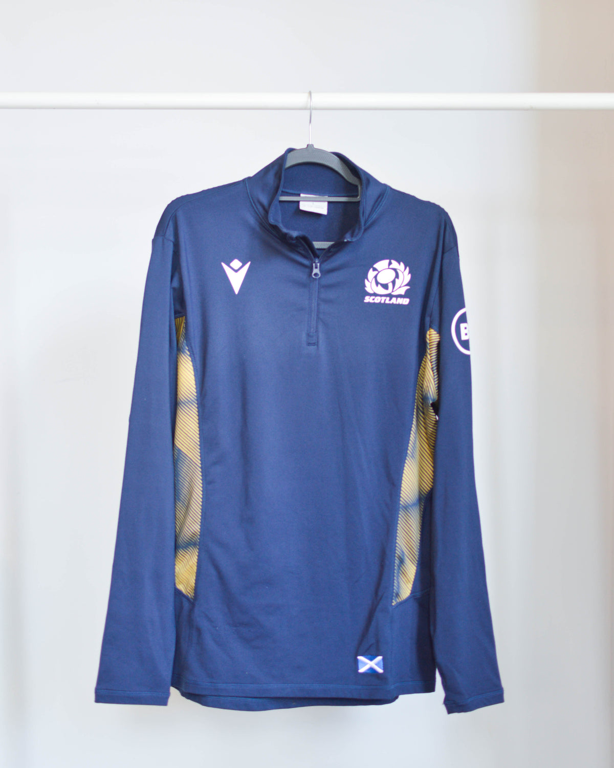 2020-21 Scotland 1/4 Zip Rugby Training Fleece - L