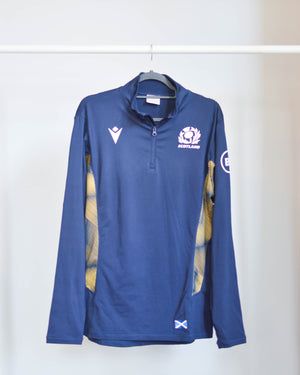 2020-21 Scotland 1/4 Zip Rugby Training Fleece - L