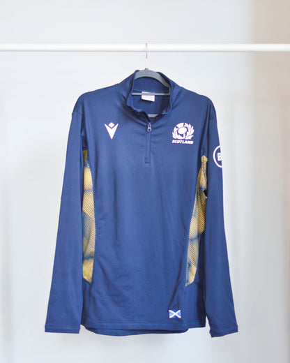 2020-21 Scotland 1/4 Zip Rugby Training Fleece - L