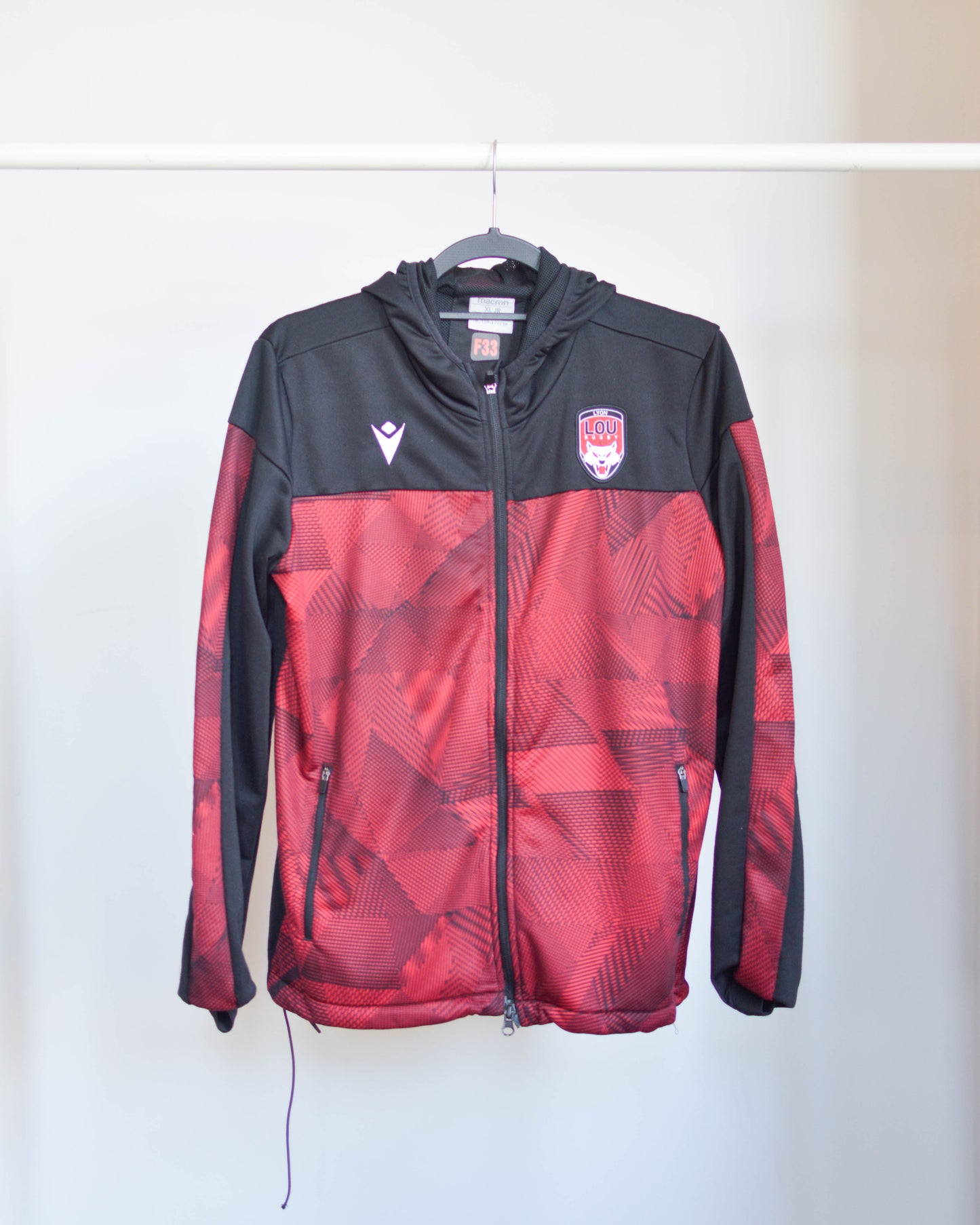 2010s Lyon OU Full Zip Rugby Hoodie - S