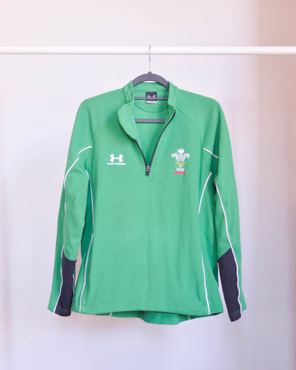 2010s Wales 1/4 Zip Rugby Fleece - S