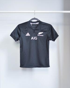 2016 New Zealand Home Rugby Jersey - Jr S