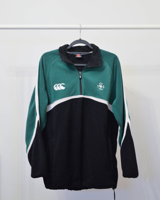 2000s Ireland 1/4 Zip Rugby Fleece - M
